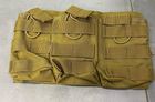 Армійський підсумок на 3 автоматні магазини YAKEDA, сумка на 3 магазини для АК, колір - темний пісок - зображення 5