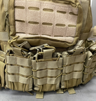 Плитоноска з 7 підсумками Attack Tactical , колір – Койот, система MOLLE з підсумками, plate carrier molle placard - зображення 3