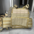 Плитоноска с подсумками Attack Tactical, цвет – Койот, система MOLLE с подсумками, plate carrier molle placard - изображение 7