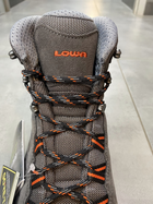 Черевики трекінгові Lowa Explorer Gtx Mid 45 р, Grey/flame (сірий/жовтогарячий), легкі туристичні черевики - зображення 7