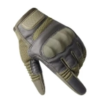 Защитные перчатки полнопалые FQMILITAR004 на липучке Оливковый XL (16004) Kali - изображение 1