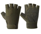 Тактические перчатки без пальцев L на липучке FQTAC039 Зеленый (2399412) Kali - изображение 1