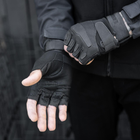 Тактические беспалые перчатки военные армейские защитные охотничьи Черные M (23994) Kali - изображение 10