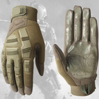 Перчатки полнопалые с защитой на липучке Оливковый XL (1600703) Kali - изображение 1