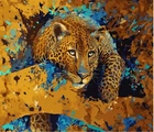 Картина за номерами Тварини. Втомлений леопард, , 40х50см, в термопакеті, Strateg (GS1008-mt)