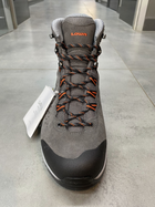 Ботинки трекинговые Lowa Explorer Gtx Mid 42.5 р, Grey/ flame (серый/оранжевый), легкие туристические ботинки - изображение 5
