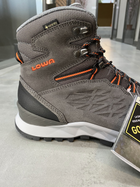 Ботинки трекинговые Lowa Explorer Gtx Mid 42.5 р, Grey/ flame (серый/оранжевый), легкие туристические ботинки - изображение 6