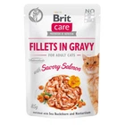 Вологий корм для кішок Brit Care Cat Pouch філе у соусі пікантний лосось 85 г