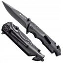 Спасательный Складной Многофункциональный Нож JB Tacticals FINKA EDC HUNTING 12 Черный - изображение 1