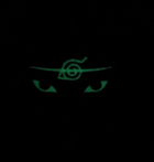 Шеврон флюорисцентний Очі Шарінган Наруто 8х4см, світиться в темряві - зображення 3