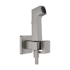 Гігієнічний душ (для змішаної води) Hansgrohe Bidette 1jet E EcoSmart+ зі шлангом та тримачем (колір - шліфований чорний хром) 29233340