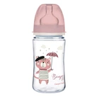 Бутылка антиколиковая с широким отверстием 240 мл PP Easystart Bonjour Paris Canpol babies Розовая (5901691844384)