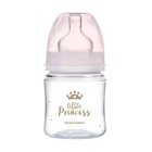 Бутылка антиколиковая с широким отверстием 120 мл PP Easystart Royal baby Canpol babies Розовая (5901691844407)