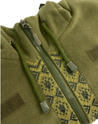 Кофта Tactic4Profi фліс хакі з капюшоном з вишивкою Орнамент№2 M (46) - зображення 3