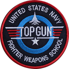 Нашивка Top Gun United States Navy Fighter Weapons School Black US7 - зображення 1