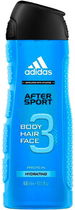 Żel pod prysznic Adidas After Sport Body Hair Face 3 In 1 Shower Gel 400 ml (3607340721083) - obraz 1