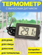 Термометр цифровой градусник с выносным датчиком -50...+110°С TPM-10 Black