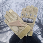 Зимові утеплені рукавиці з кісточками та сенсорними накладками олива розмір L - зображення 8