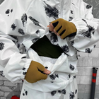 Мужской маскировочный Костюм Snow Куртка + Брюки / Зимний водонепроницаемый Маскхалат белый размер - изображение 4
