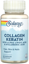 Натуральна харчова добавка Solaray Collagen Keratin 60 капсул (0076280215229) - зображення 1