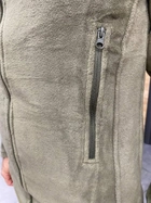 Армійська Кофта флісова Bikatex, тепла, розмір M, Олива, липучки для шевронів на рукавах - зображення 4