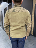 Армійська Кофта флісова WOLFTRAP, тепла, розмір L, колір Койот, Камуфляжні вставки на рукави, плечі, кишені - зображення 3