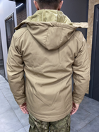 Куртка тактическая WOLFTRAP Softshell, цвет Койот, размер XL, зимняя мужская куртка софтшелл для военных - изображение 2