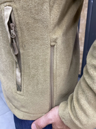 Армійська Кофта флісова WOLFTRAP, тепла, розмір L, колір Койот, Камуфляжні вставки на рукави, плечі, кишені - зображення 6