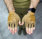 Перчатки тактические Беспальцевые Yakeda, цвет Койот, размер XL - изображение 5