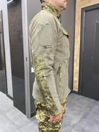 Армейская Кофта флисовая WOLFTRAP, теплая, размер L, Олива, Камуфляжные вставки на рукава, плечи, карманы - изображение 3