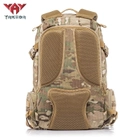 Рюкзак тактический военный с карманом для шлема, каски и съемным Рпс поясом YAKEDA 55L Multicam KYF050 - изображение 4