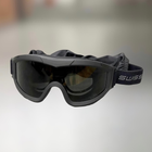 Маска баллистическая Swiss Eye F-Tac, Черная, Линзы: прозрачные, оранжевые, затемненные, тактические очки - изображение 1