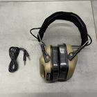 Навушники тактичні Earmor M31, активні, NRR 22, колір – Койот, активні навушники військові (243810) - зображення 5