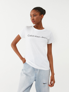 Koszulka damska basic Calvin Klein Jeans J20J220253-YAF M Biała (8719856759599) - obraz 1