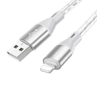 Кабель USB Borofone BX96, USB to Lightning, 2.4А, 1m, серый