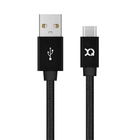 Кабель Xqisit USB Type-C-USB Type A 1.8 м Black (4029948057583) - зображення 1