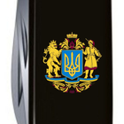 Швейцарський ніж Victorinox SPARTAN UKRAINE 91мм/12 функцій, чорні накладки, Великий Герб України - зображення 4