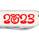Швейцарський ніж Victorinox SPARTAN ZODIAC 91мм/12 функцій, білі накладки, Рік Кролика червоний - зображення 3
