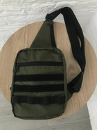 Нагрудная сумка барсетка слинг Tactica3, с системой молли хаки цвет - изображение 5