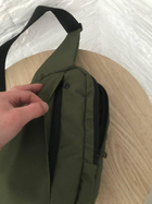 Нагрудная сумка барсетка слинг Tactica3, с системой молли хаки цвет - изображение 6