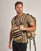 Нагрудна сумка, барсетка слінг Tactical3, із системою молі, колір мультикам - зображення 2