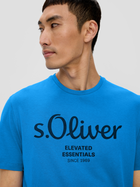 T-shirt męski bawełniany s.Oliver 10.3.11.12.130.2152232-55D1 S Niebieski (4099975524044) - obraz 4