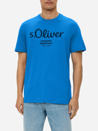 Футболка бавовняна чоловіча s.Oliver 10.3.11.12.130.2152232-55D1 2XL Синя (4099975524082) - зображення 1