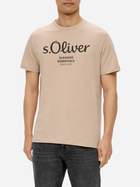 T-shirt męski bawełniany s.Oliver 10.3.11.12.130.2152232-82D1 S Beżowy (4099975524280) - obraz 1