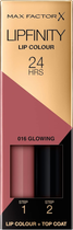 Szminka Max Factor Lipfinity Long-Lasting Two Step trwała 016 Glowing Pink 4.2 g (0086100018046) - obraz 1