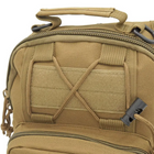 Тактический армейский рюкзак 6л, (28х18х13 см) Oxford 600D, B14, Песок - изображение 9