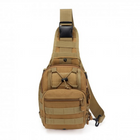 Тактический армейский рюкзак 6л, (28х18х13 см) Oxford 600D, B14, Песок - изображение 11