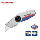 Нож трапециевидный алюминиевый с усиленной фиксацией WORKPRO PRO PLUS WP213013