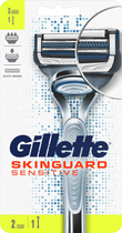 Maszynka do golenia dla mężczyzn Gillette SkinGuard Sensitive + 2 wymienne ostrza (7702018486342) - obraz 2