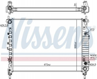 Радіатор охолодження двигуна NISSENS 606256 Chevrolet Captiva 20982435, 42400244, 4818254